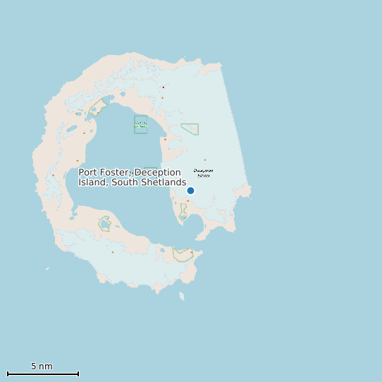Map of Port Foster, Deception Island, South Shetlands Tide Prediction Station