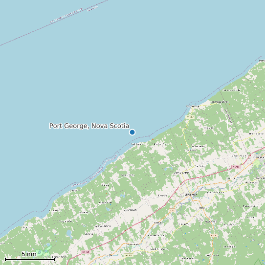 Map of Port George, Nova Scotia Tide Prediction Station