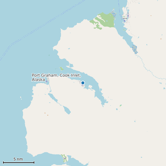 Map of Port Graham, Cook Inlet, Alaska Tide Prediction Station
