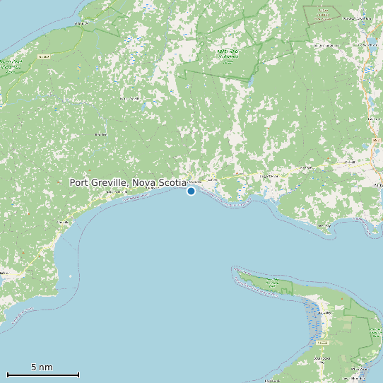 Map of Port Greville, Nova Scotia Tide Prediction Station