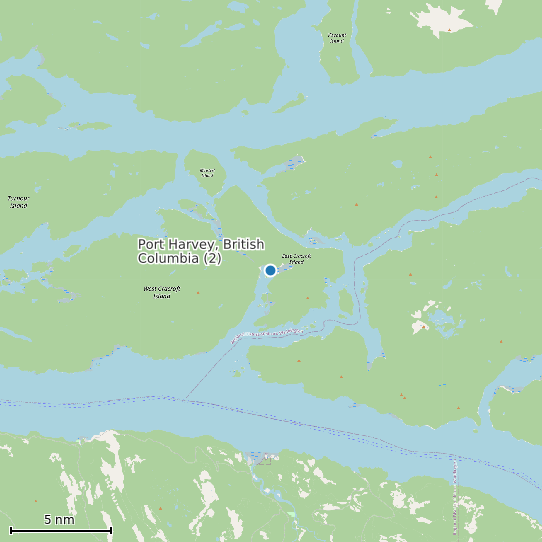 Map of Port Harvey, British Columbia (2) Tide Prediction Station