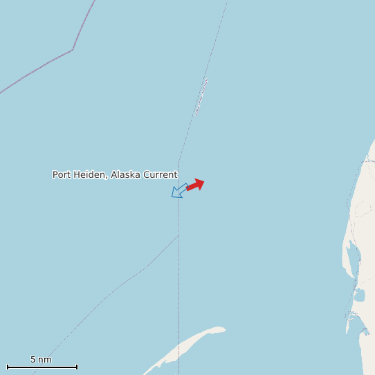 Map of Port Heiden, Alaska Current Prediction Station