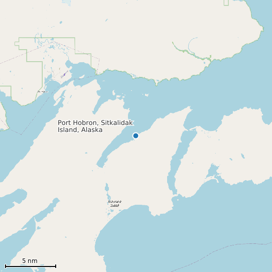 Map of Port Hobron, Sitkalidak Island, Alaska Tide Prediction Station