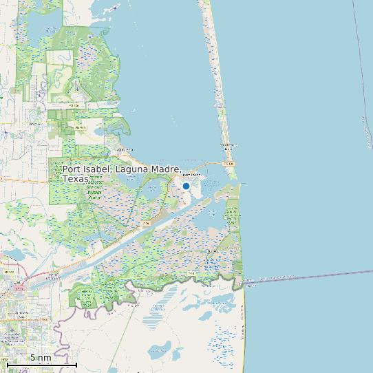 Map of Port Isabel, Laguna Madre, Texas Tide Prediction Station