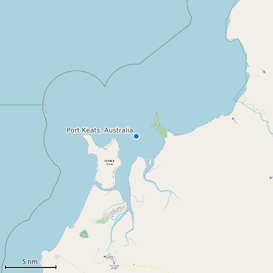 Map of Port Keats, Australia Tide Prediction Station