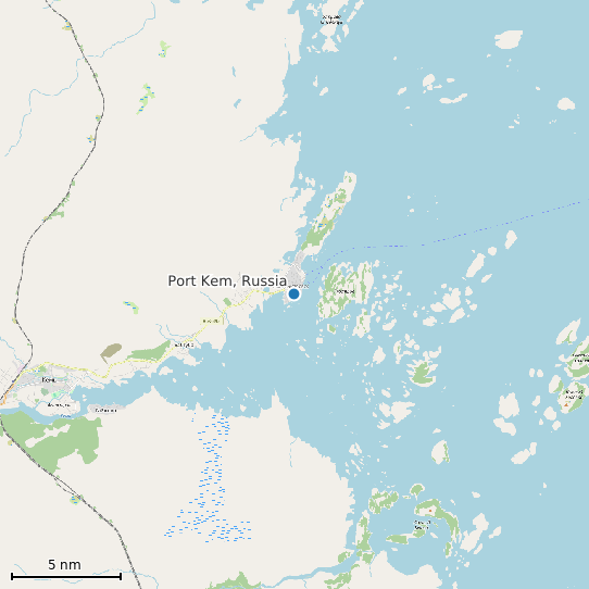 Map of Port Kem, Russia Tide Prediction Station