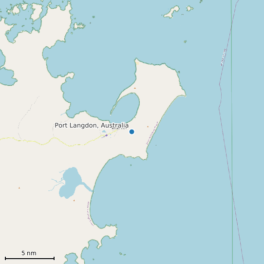 Map of Port Langdon, Australia Tide Prediction Station