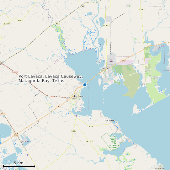 Map of Port Lavaca, Lavaca Causeway, Matagorda Bay, Texas Tide Prediction Station
