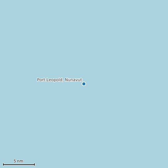 Map of Port Leopold, Nunavut Tide Prediction Station