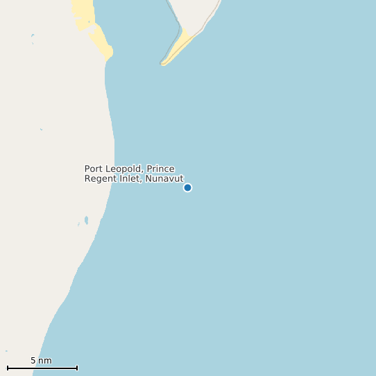 Map of Port Leopold, Prince Regent Inlet, Nunavut Tide Prediction Station
