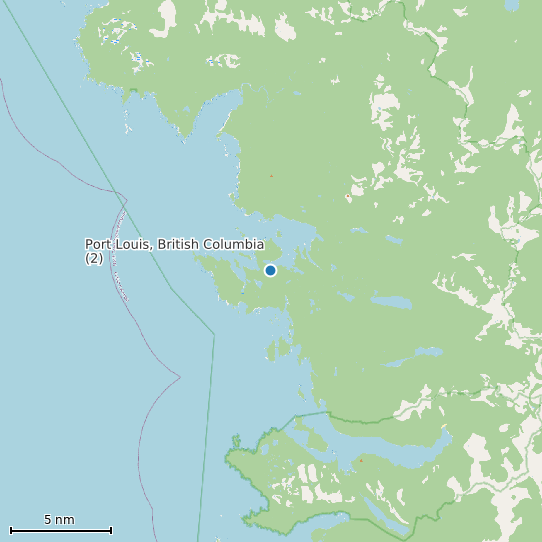 Map of Port Louis, British Columbia (2) Tide Prediction Station