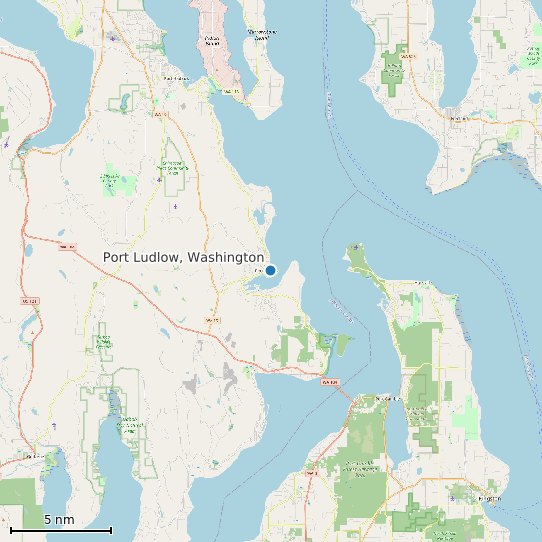 Map of Port Ludlow, Washington Tide Prediction Station