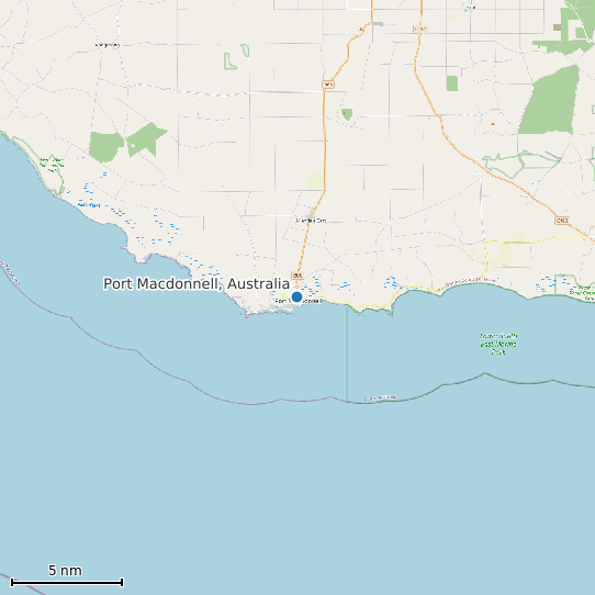 Map of Port Macdonnell, Australia Tide Prediction Station