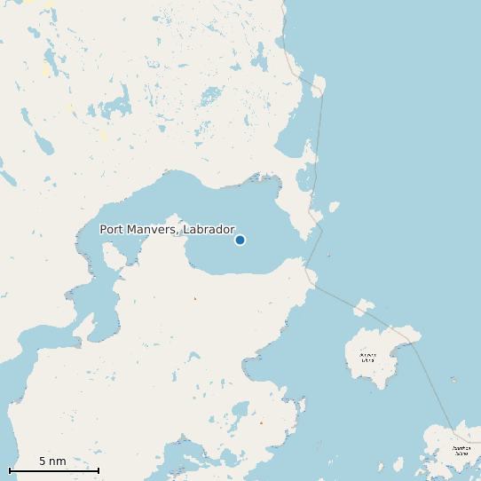 Map of Port Manvers, Labrador Tide Prediction Station