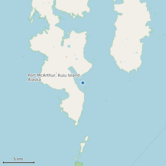 Map of Port McArthur, Kuiu Island, Alaska Tide Prediction Station