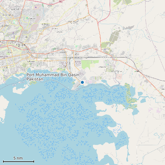Map of Port Muhammad Bin Qasin, Pakistan Tide Prediction Station