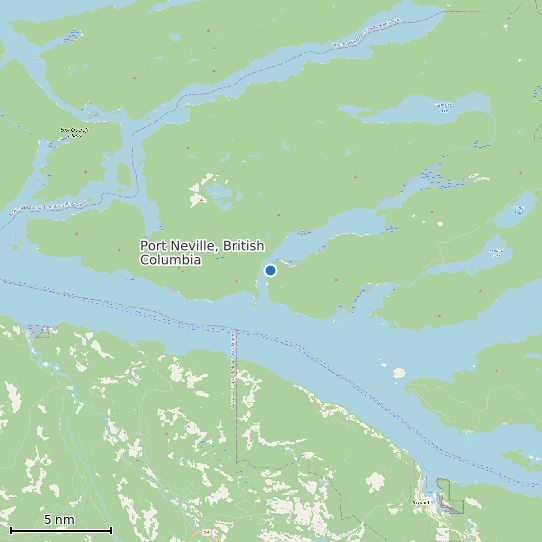 Map of Port Neville, British Columbia Tide Prediction Station