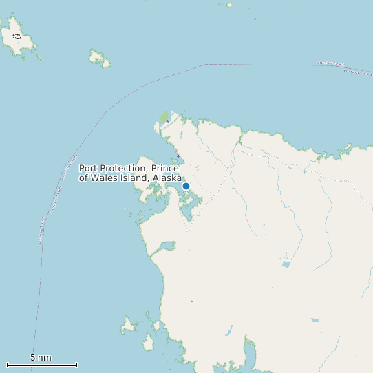 Map of Port Protection, Prince of Wales Island, Alaska Tide Prediction Station