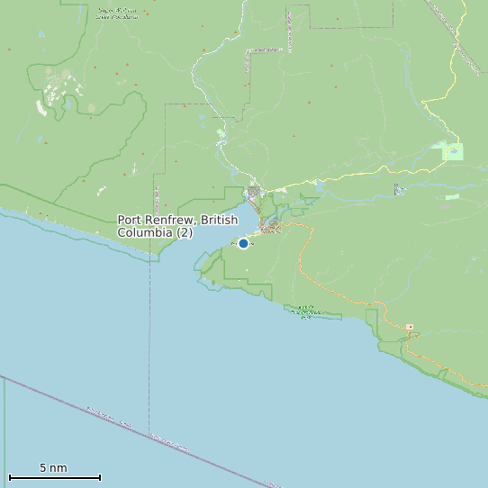 Map of Port Renfrew, British Columbia (2) Tide Prediction Station