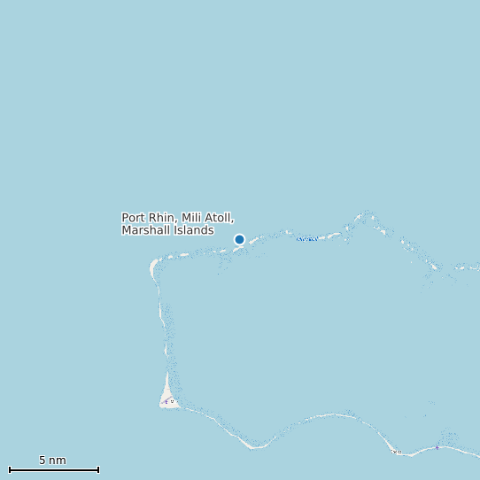 Map of Port Rhin, Mili Atoll, Marshall Islands Tide Prediction Station