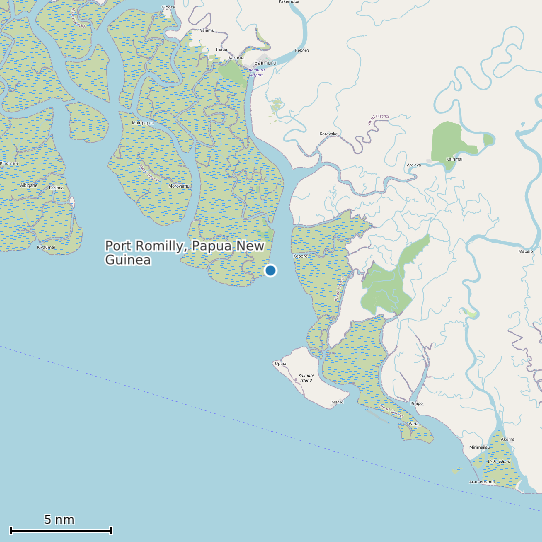 Map of Port Romilly, Papua New Guinea Tide Prediction Station