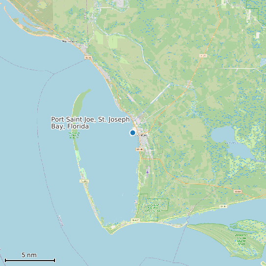 Map of Port Saint Joe, St. Joseph Bay, Florida Tide Prediction Station