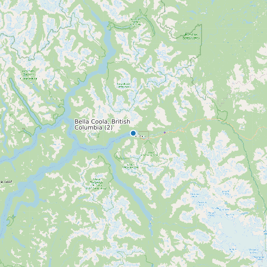Map of Bella Coola, British Columbia (2) Tide Prediction Station