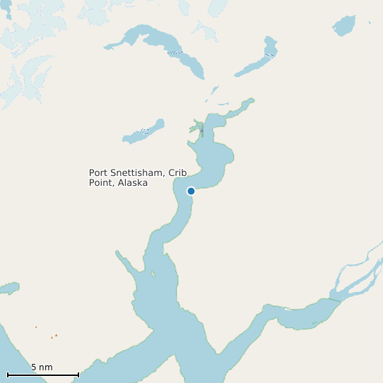 Map of Port Snettisham, Crib Point, Alaska Tide Prediction Station