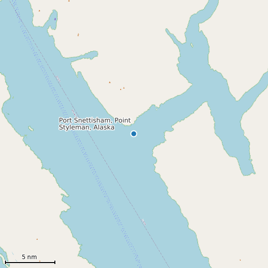Map of Port Snettisham, Point Styleman, Alaska Tide Prediction Station