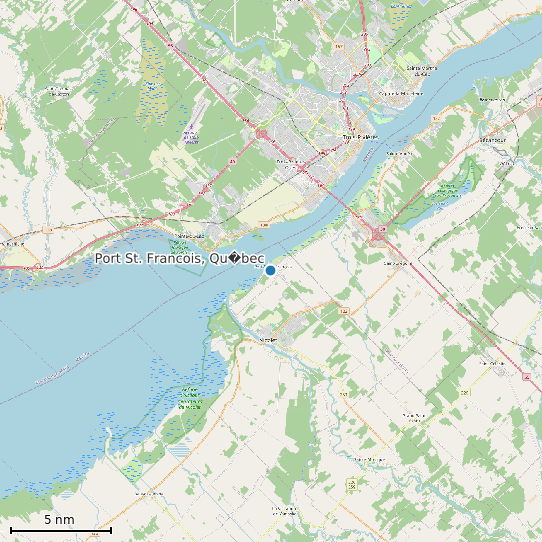 Map of Port St. Francois, Qu�bec Tide Prediction Station