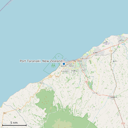 Map of Port Taranaki, New Zealand Tide Prediction Station