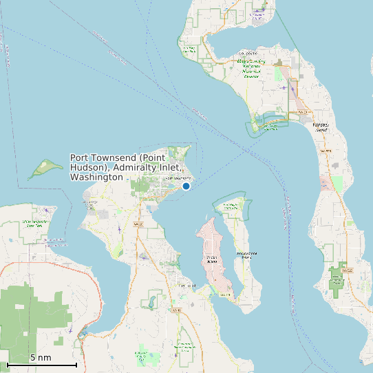 Map of Port Townsend (Point Hudson), Admiralty Inlet, Washington Tide Prediction Station