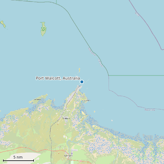 Map of Port Walcott, Australia Tide Prediction Station