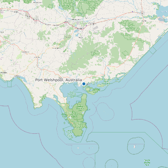 Map of Port Welshpool, Australia Tide Prediction Station