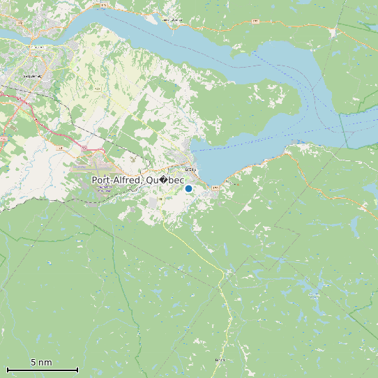 Map of Port-Alfred, Qu�bec Tide Prediction Station