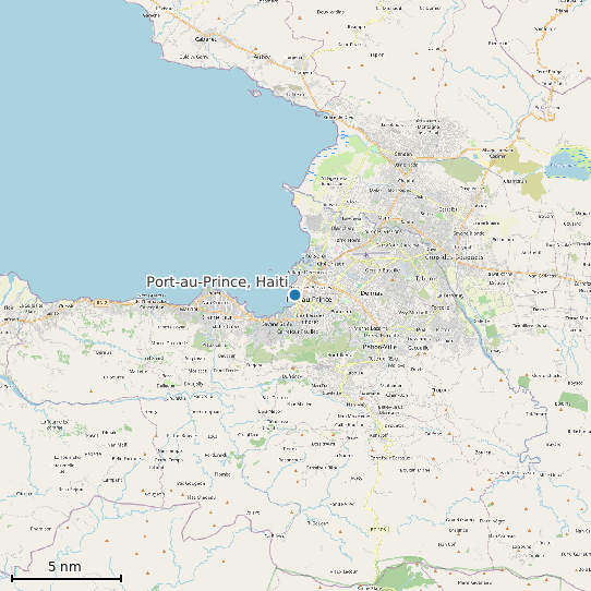 Map of Port-au-Prince, Haiti Tide Prediction Station