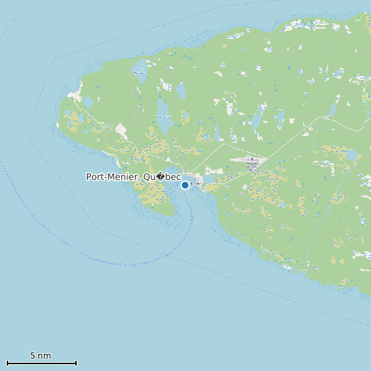 Map of Port-Menier, Qu�bec Tide Prediction Station
