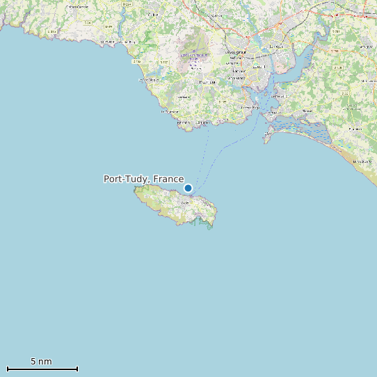 Map of Port-Tudy, France Tide Prediction Station