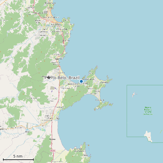 Map of P�rto Belo, Brazil Tide Prediction Station