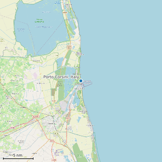Map of Porto Corsini, Italy Tide Prediction Station