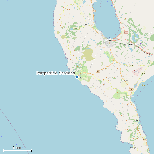 Map of Portpatrick, Scotland Tide Prediction Station