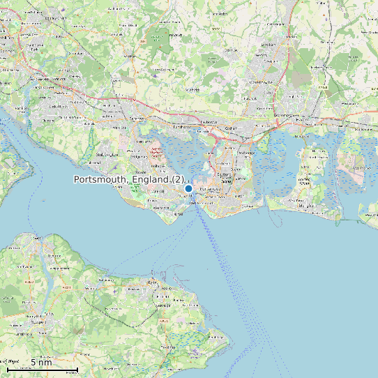 Map of Portsmouth, England (2) Tide Prediction Station