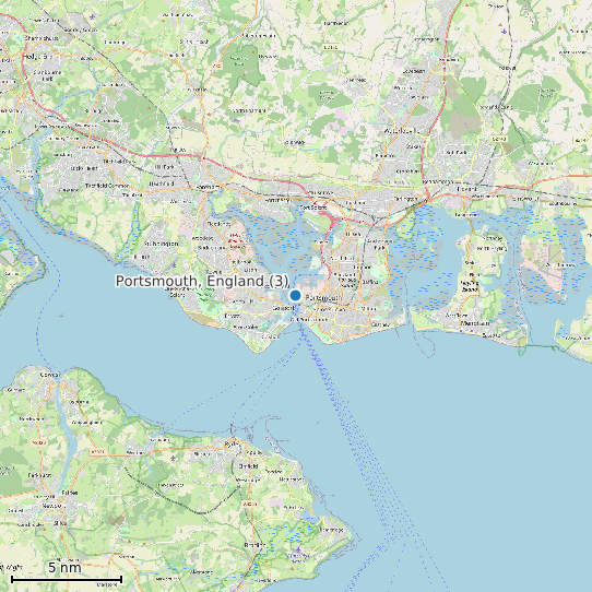 Map of Portsmouth, England (3) Tide Prediction Station