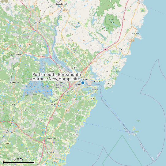 Map of Portsmouth, Portsmouth Harbor, New Hampshire Tide Prediction Station