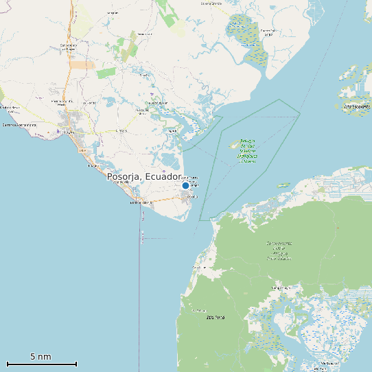 Map of Posorja, Ecuador Tide Prediction Station