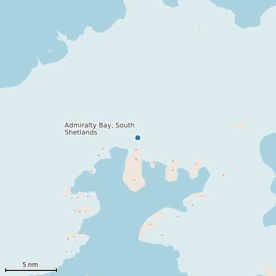 Map of Admiralty Bay, South Shetlands Tide Prediction Station