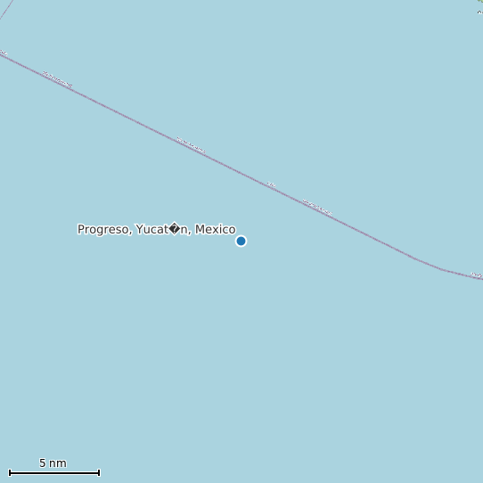 Map of Progreso, Yucat�n, Mexico Tide Prediction Station
