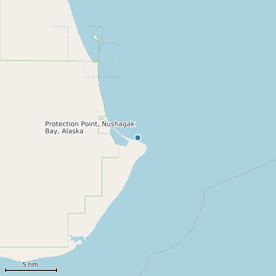 Map of Protection Point, Nushagak Bay, Alaska Tide Prediction Station