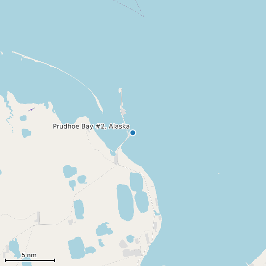 Map of Prudhoe Bay #2, Alaska Tide Prediction Station