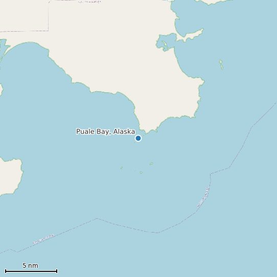 Map of Puale Bay, Alaska Tide Prediction Station